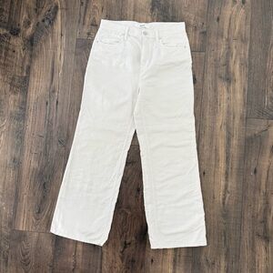 Hudson Women High Rise Cropped White Pants Size 27